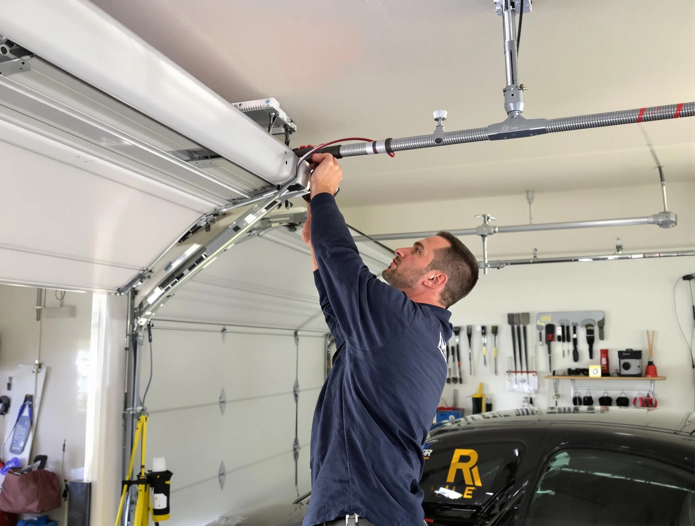 Woodlake Garage Door Repair technician performing garage door cable repair in Woodlake