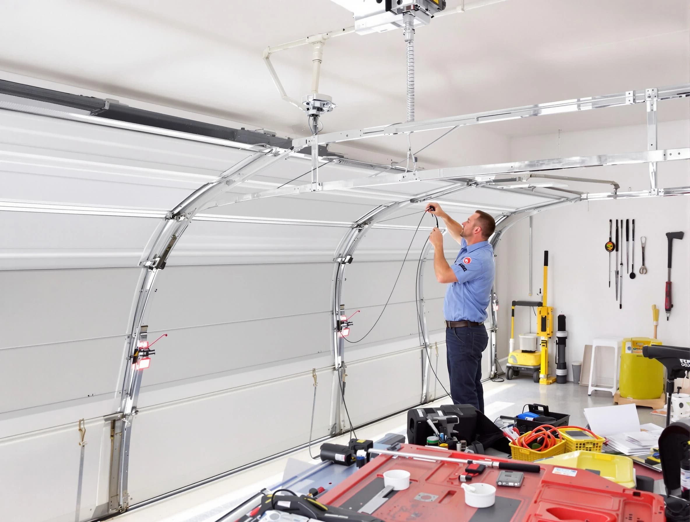Garage door cable repair service by Woodlake Garage Door Repair in Woodlake
