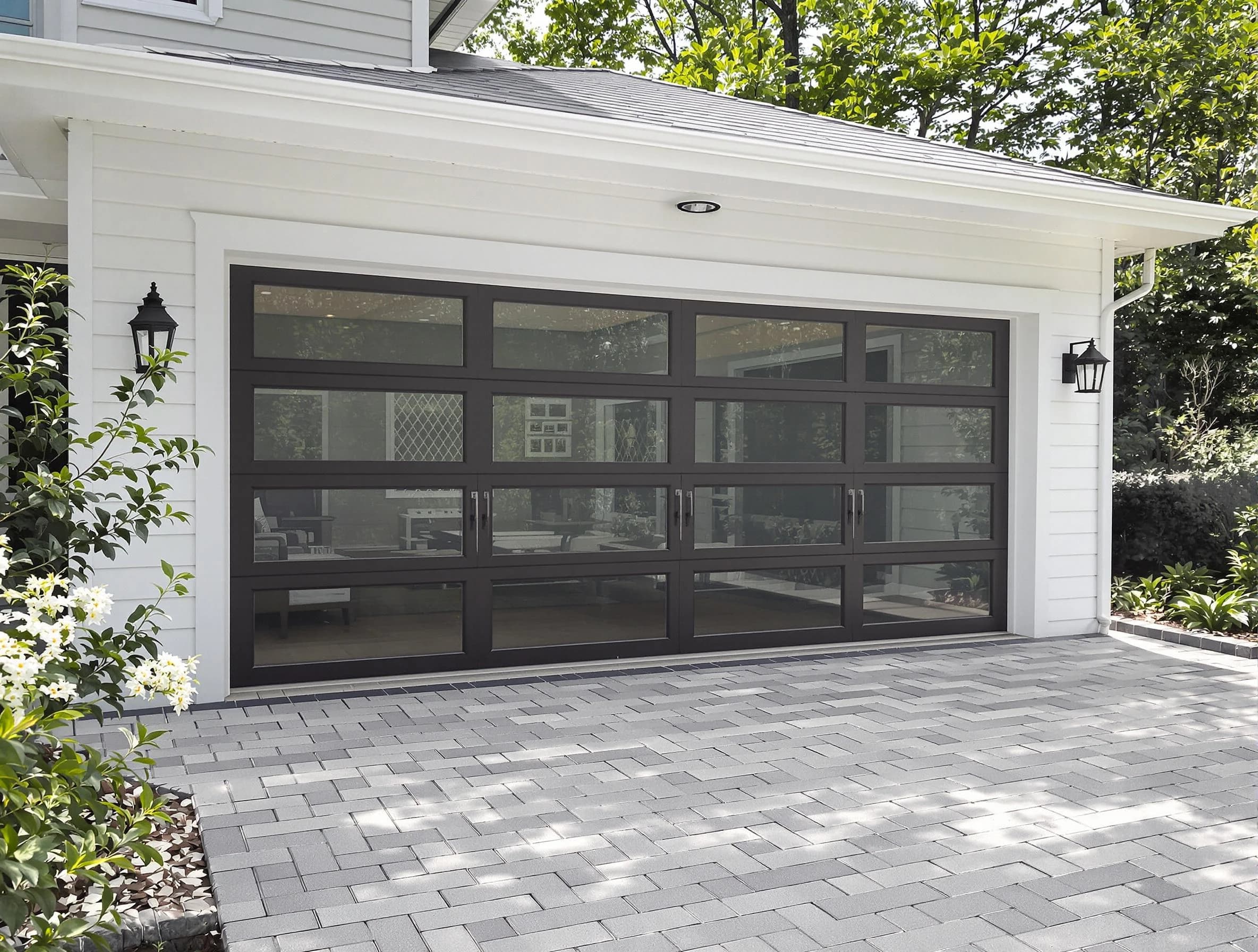Woodlake Garage Door Repair design specialist presenting custom garage door options to Woodlake homeowner