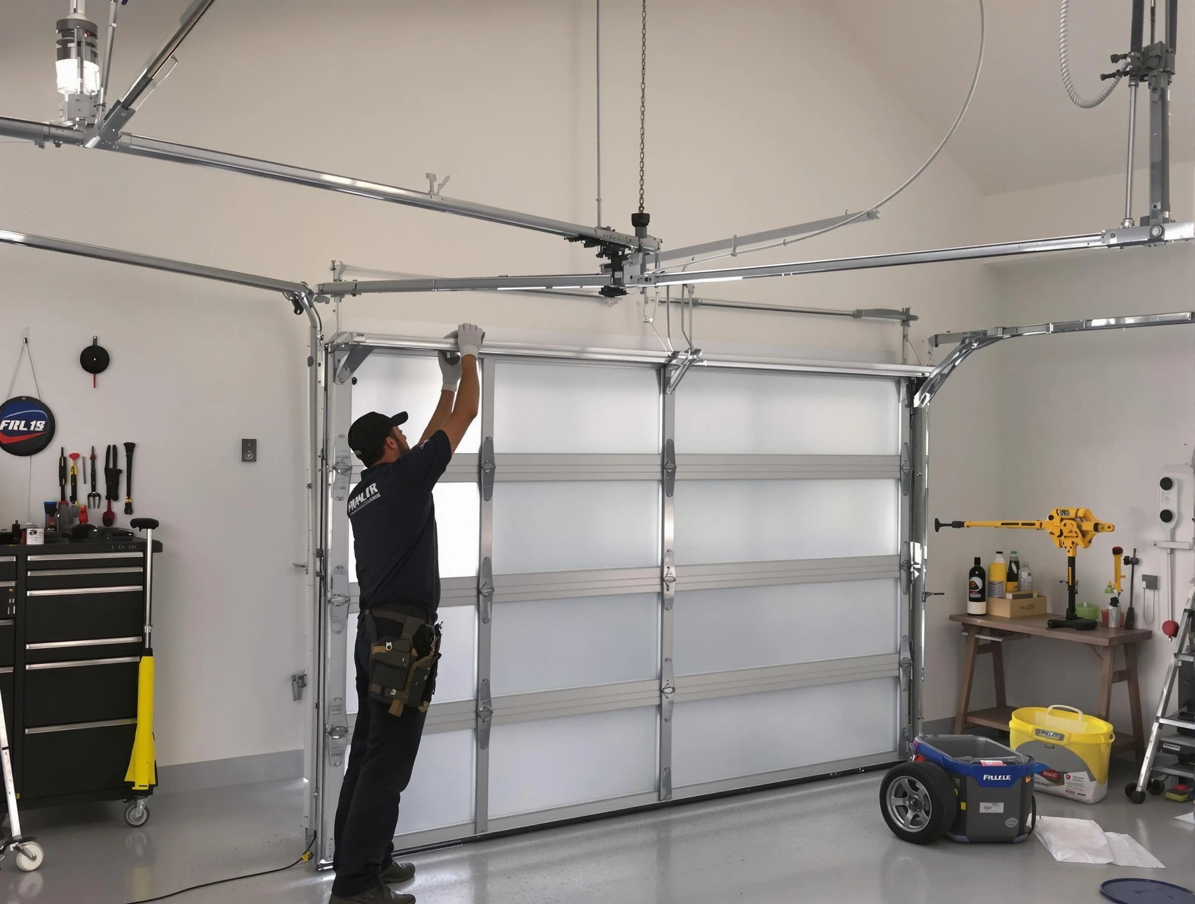 Woodlake Garage Door Repair certified team performing precision garage door installation in Woodlake