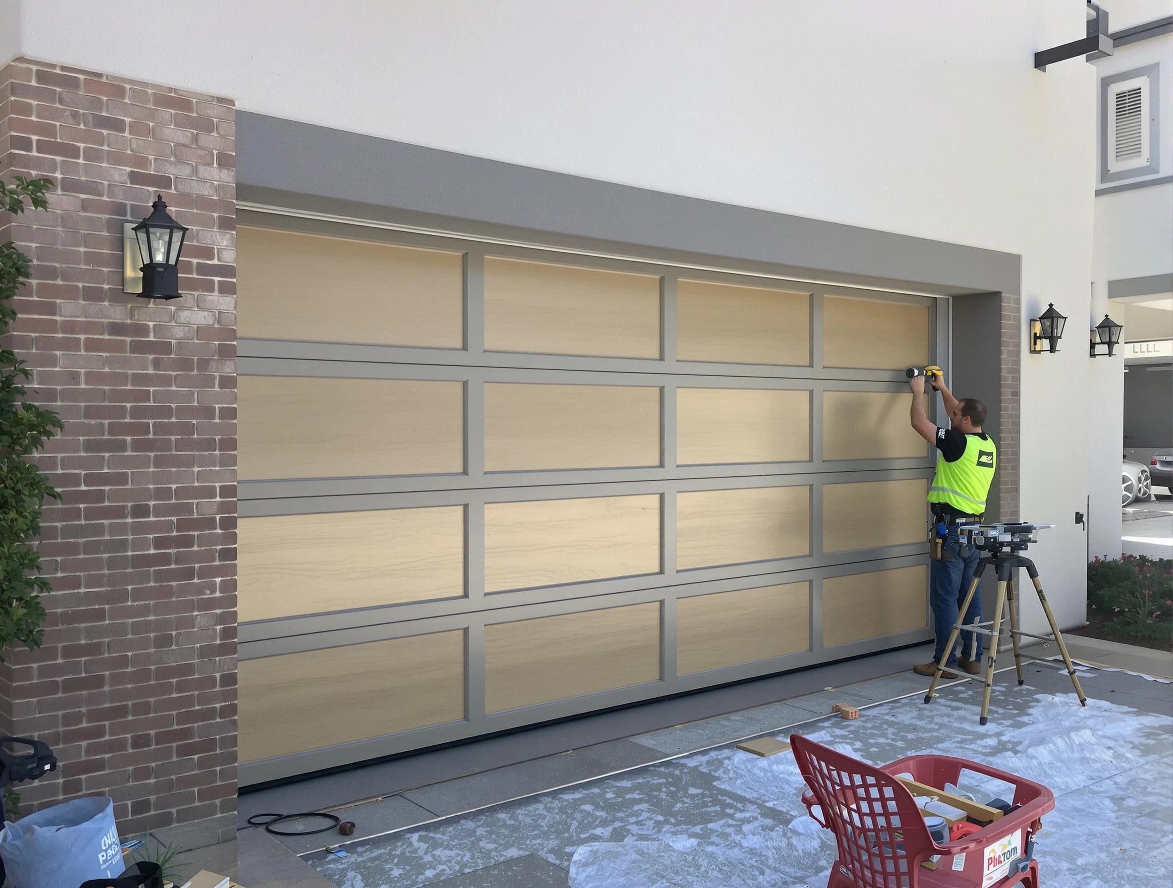 Garage door replacement service by Woodlake Garage Door Repair in Woodlake