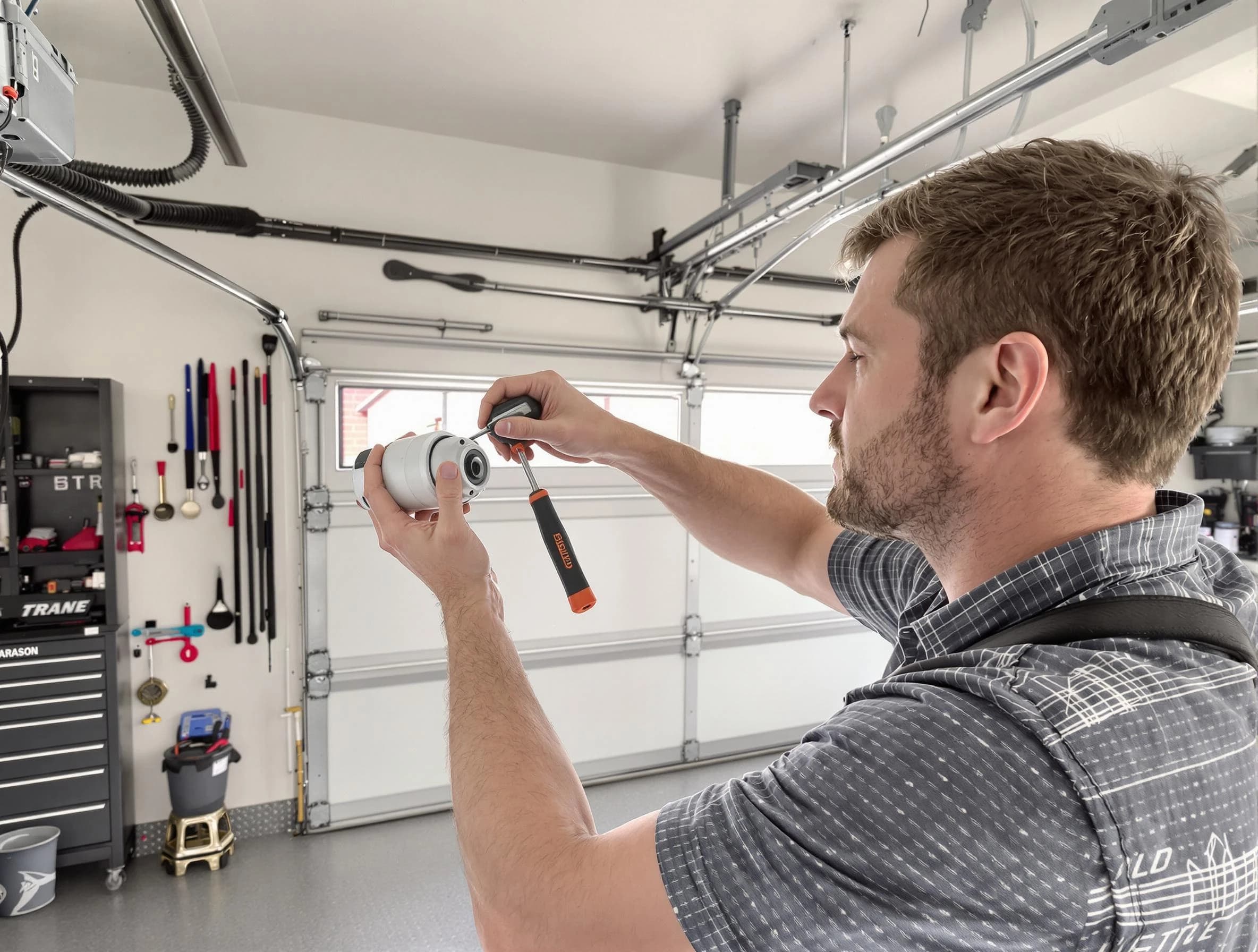 Garage door opener repair service by Woodlake Garage Door Repair in Woodlake