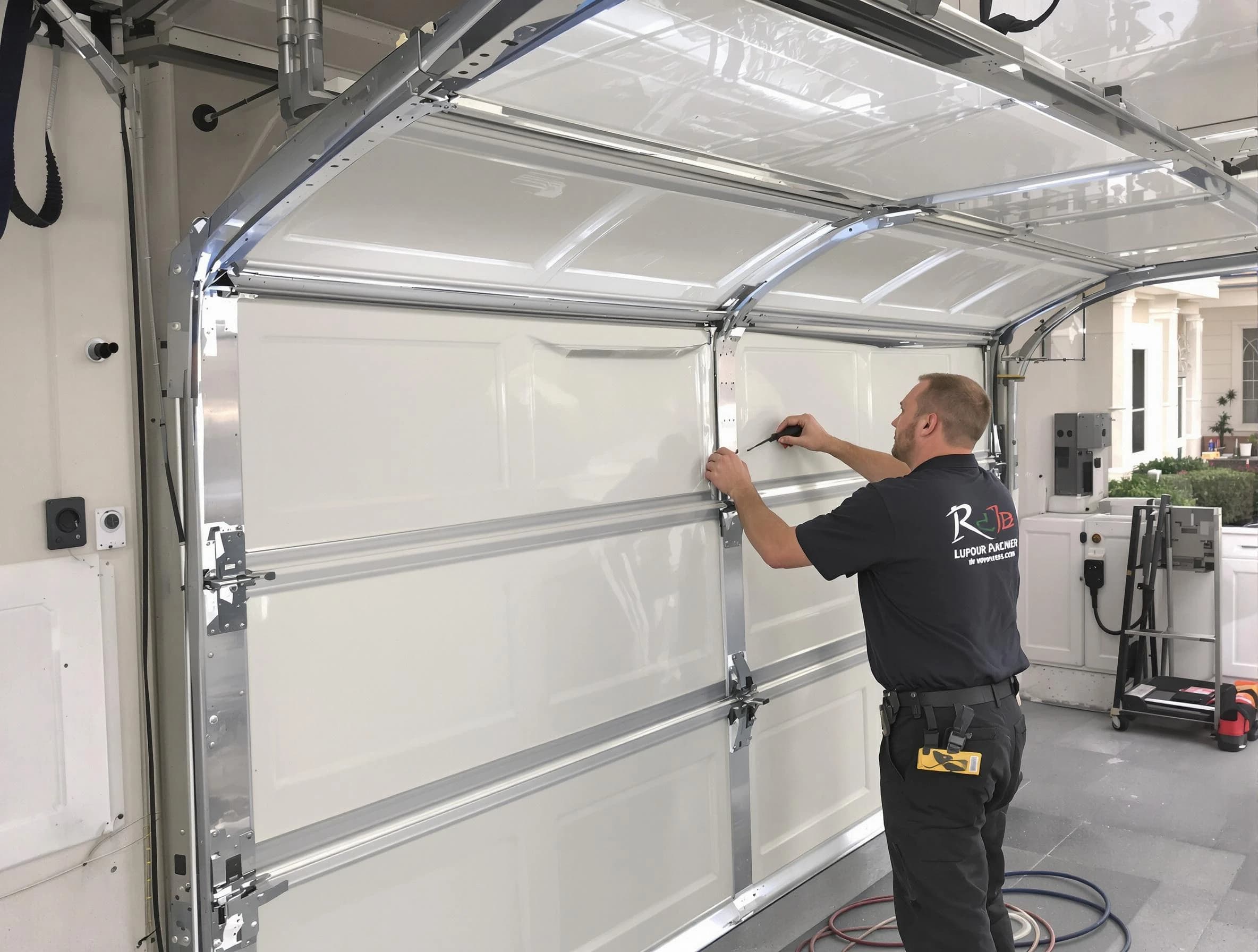 Woodlake Garage Door Repair professional performing panel repair in Woodlake