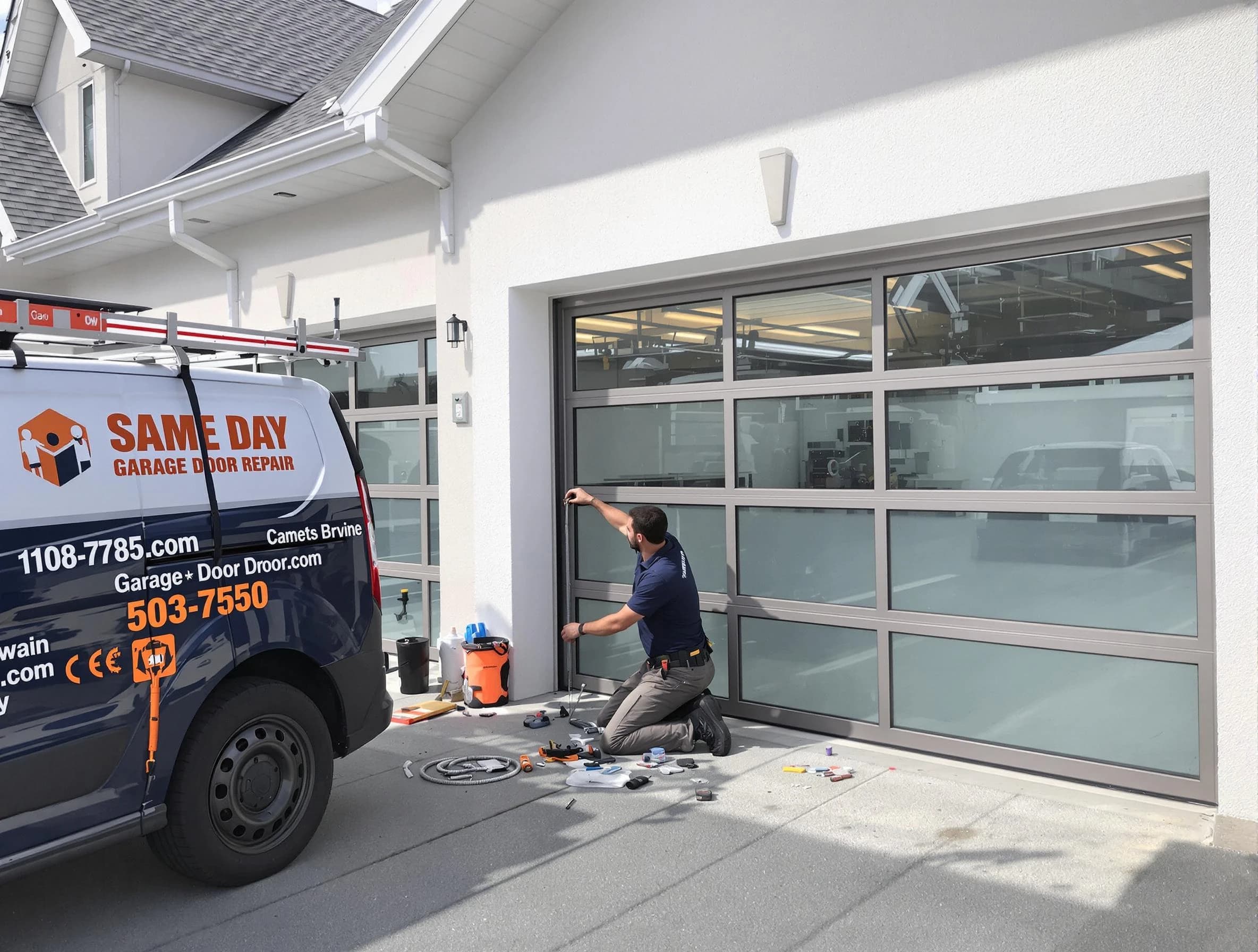 Same-day garage door repair service by Woodlake Garage Door Repair in Woodlake