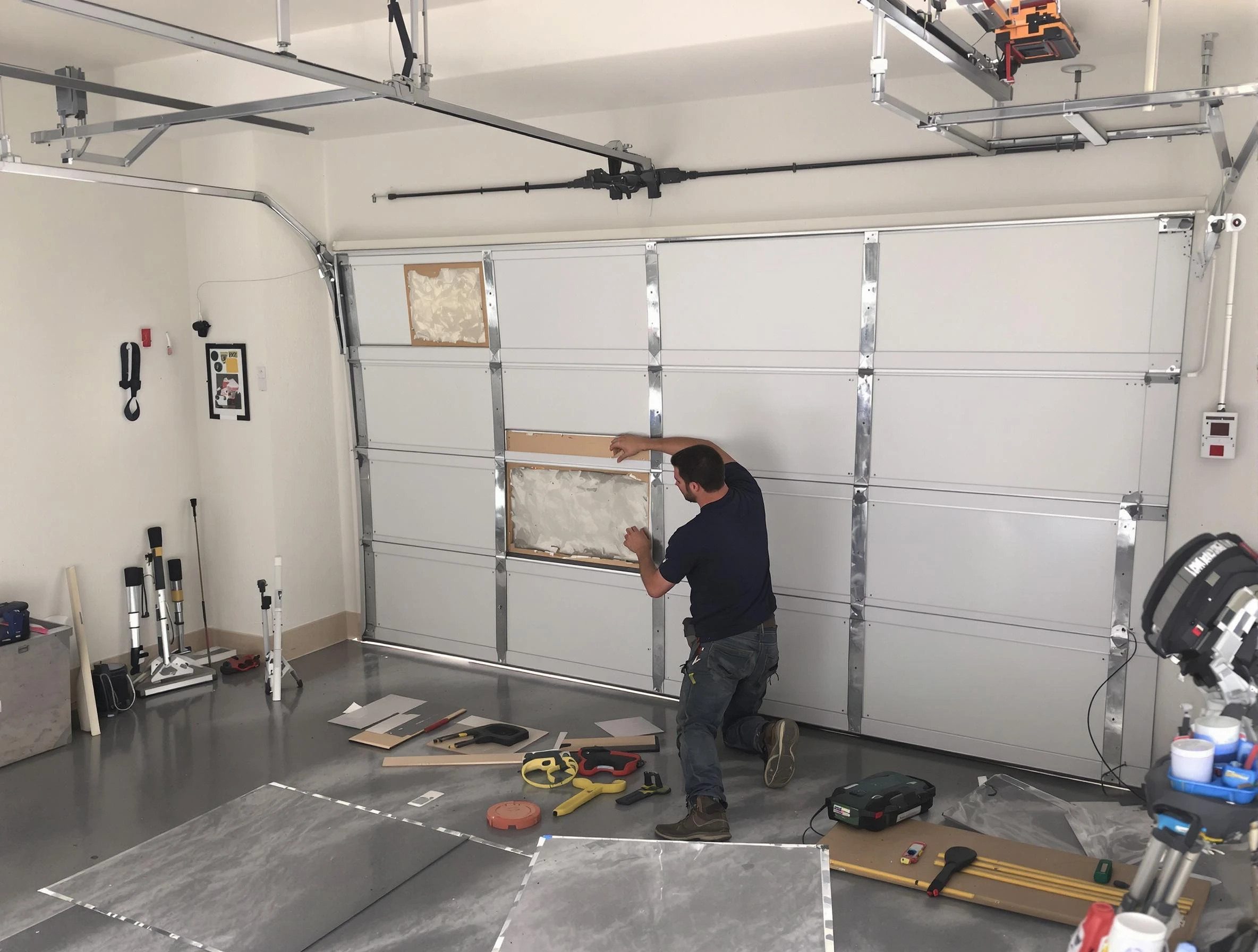 Garage Door Panel Repair in Woodlake