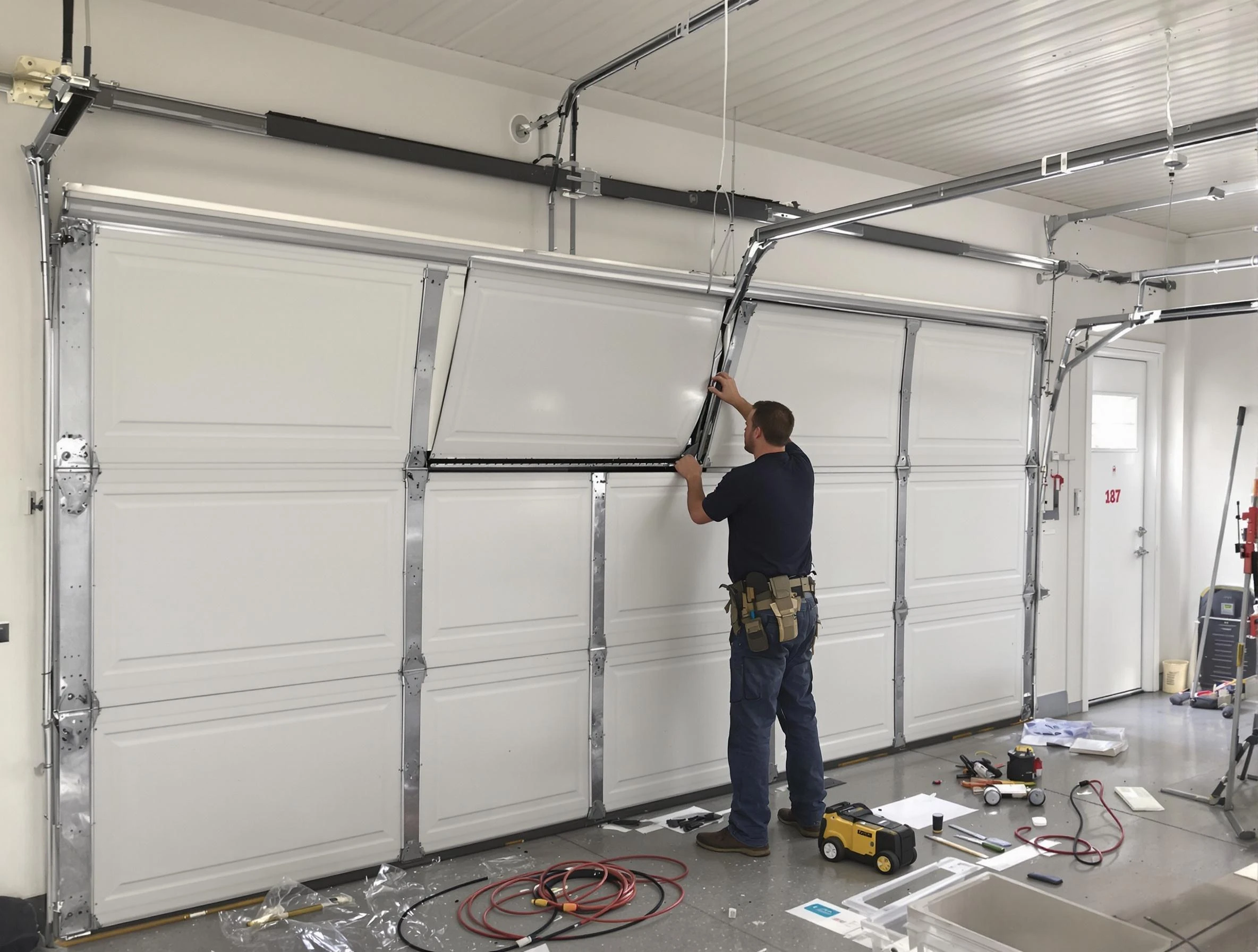 Garage Door Section Replacement in Woodlake