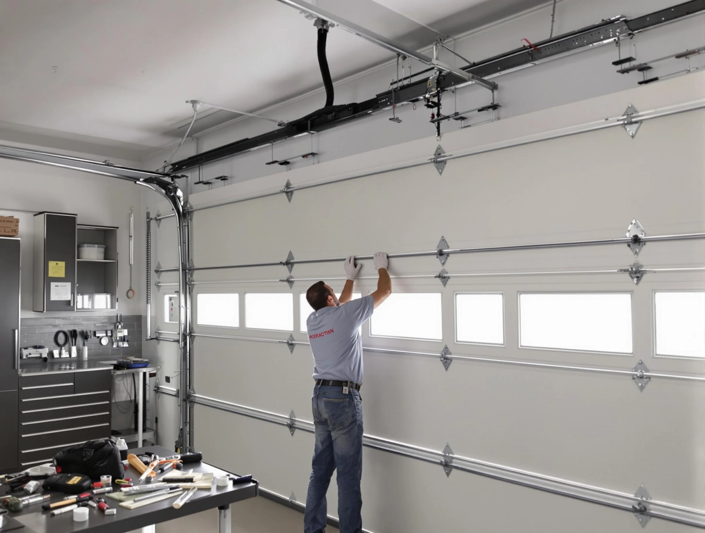 Garage Door Track Repair in Woodlake
