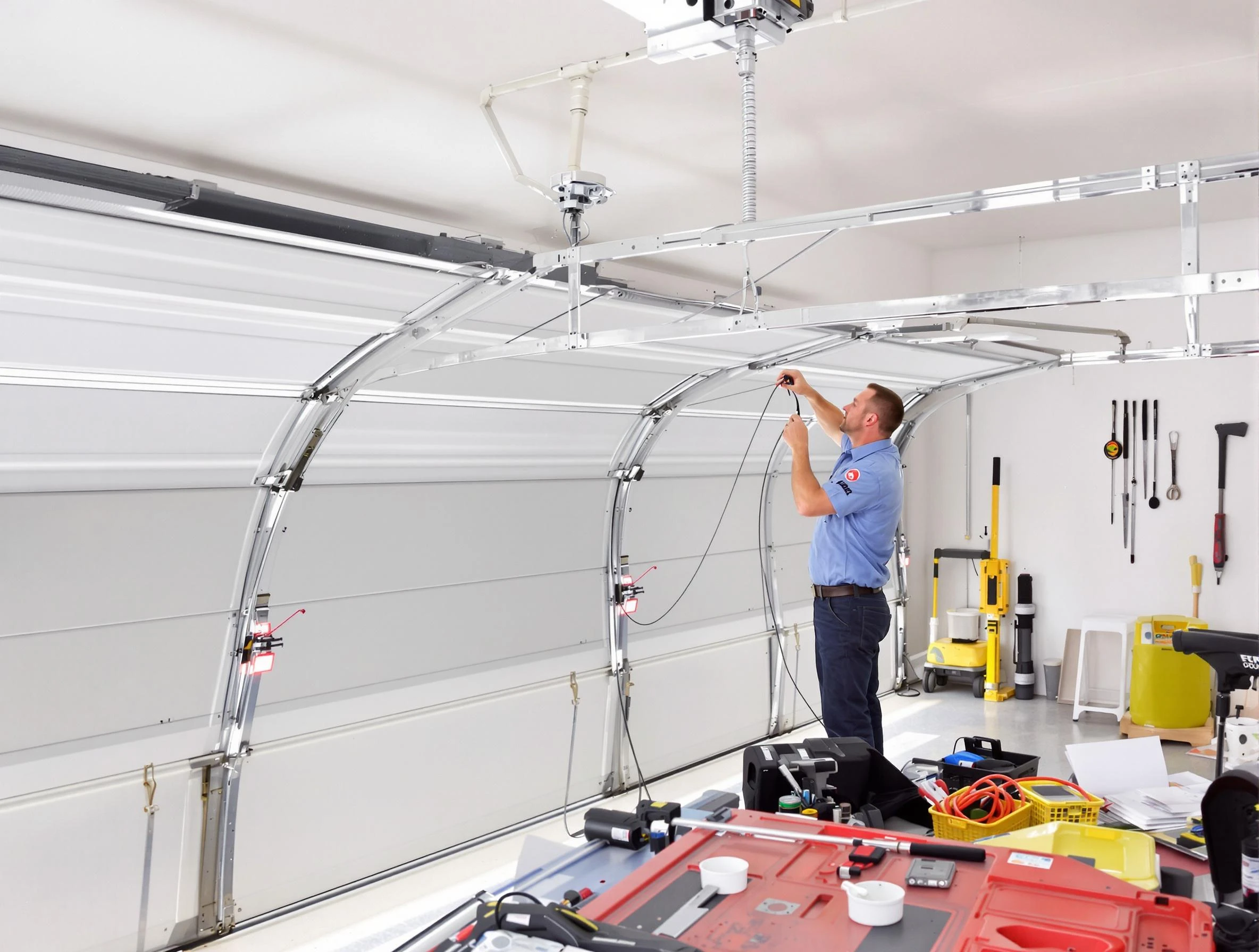 Garage door cable repair service by Woodlake Garage Door Repair in Woodlake