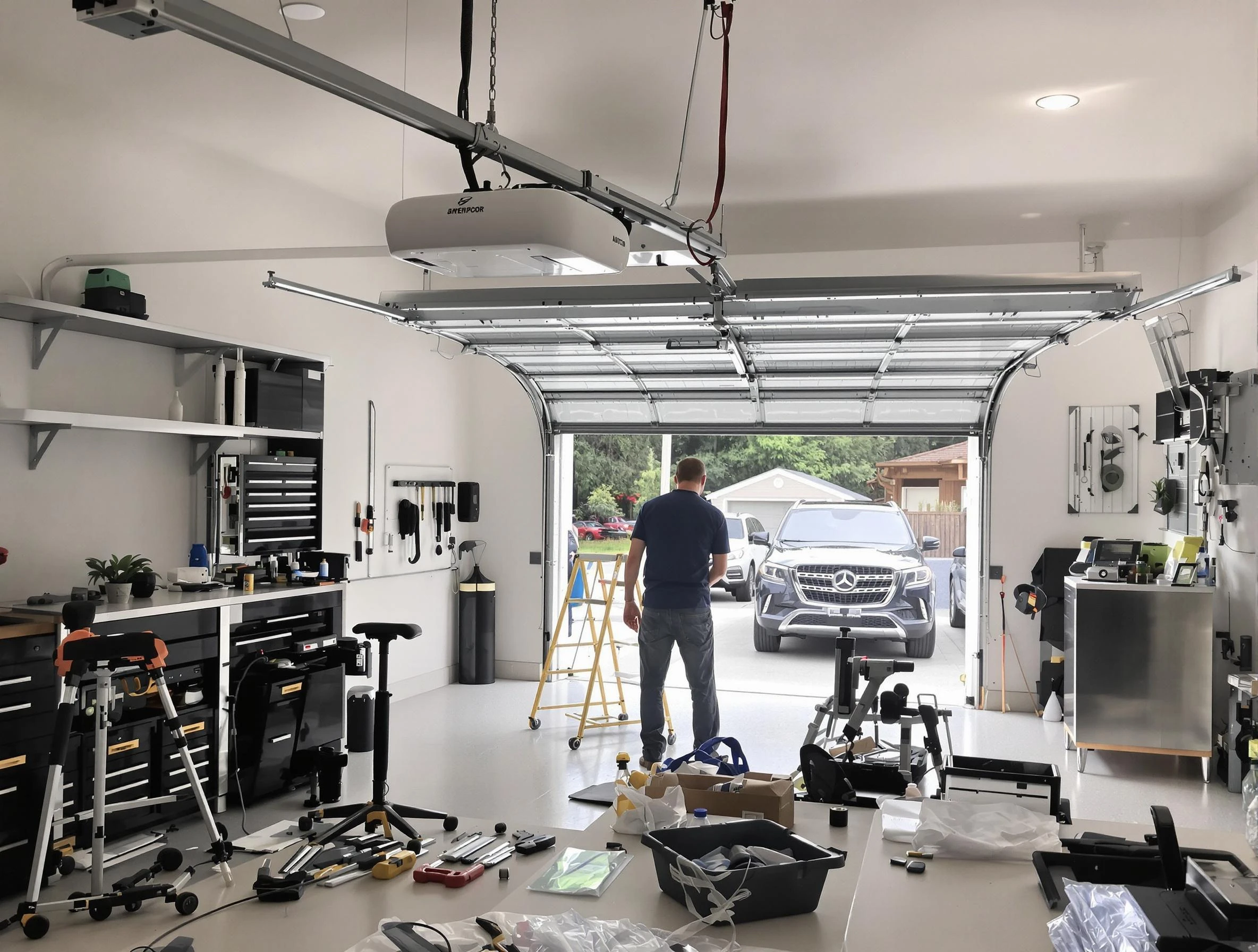 Garage door opener installation by Woodlake Garage Door Repair in Woodlake