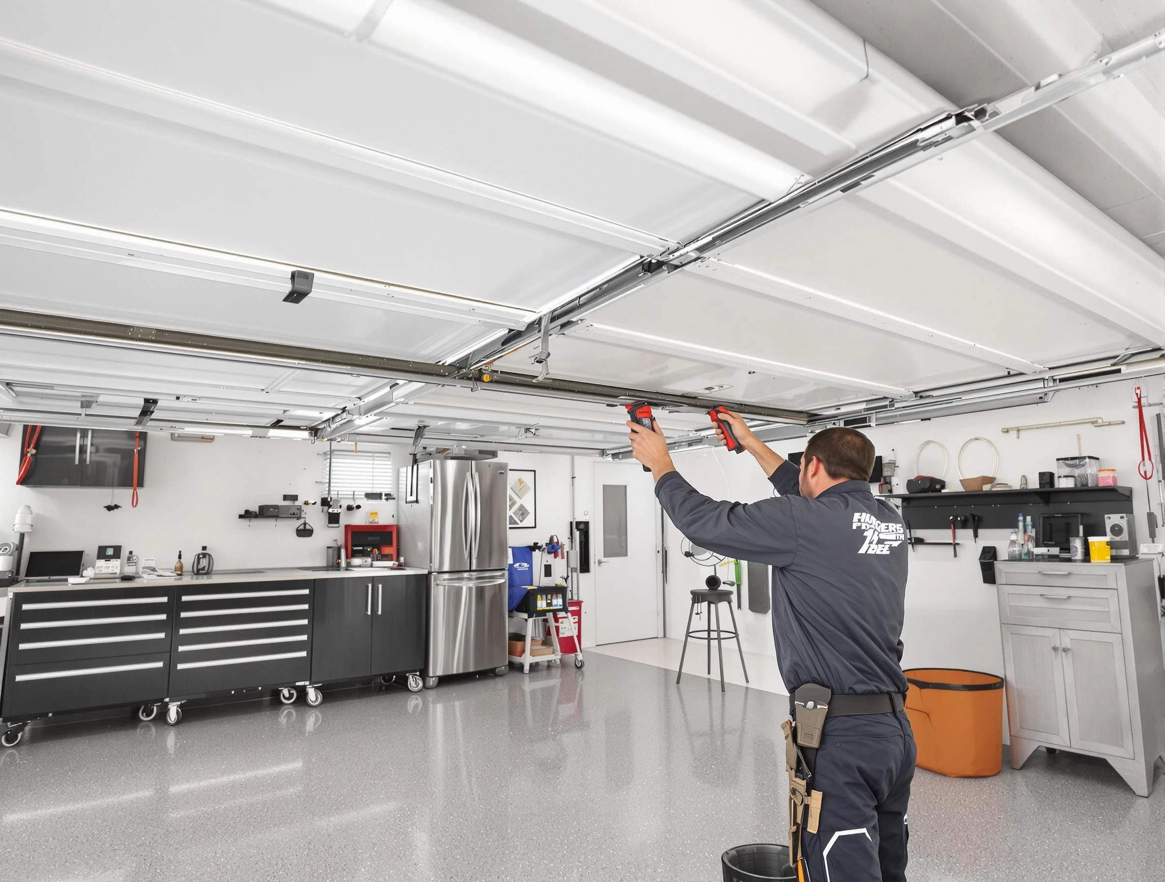 Overhead garage door repair service by Woodlake Garage Door Repair in Woodlake