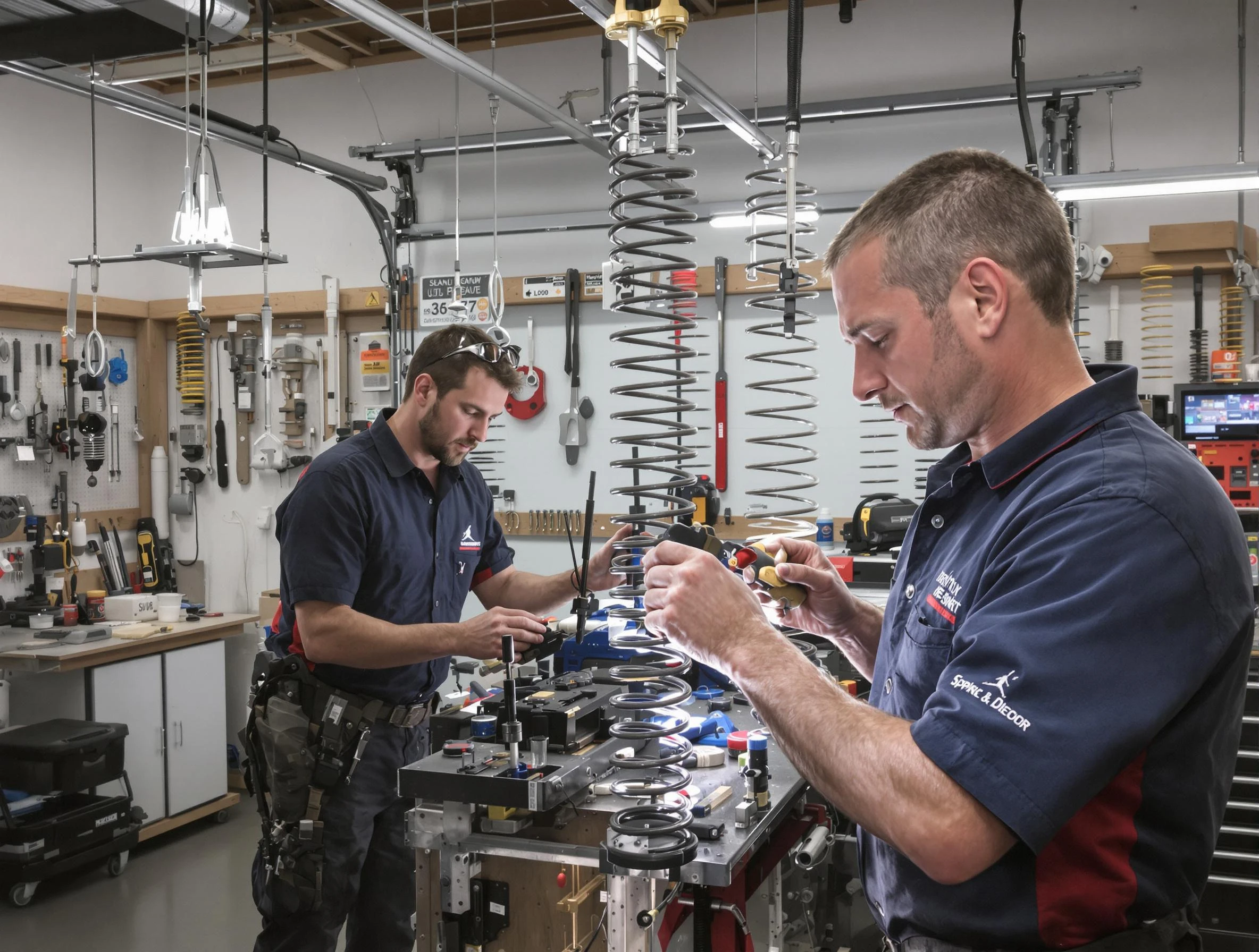 Garage door spring repair service by Woodlake Garage Door Repair in Woodlake